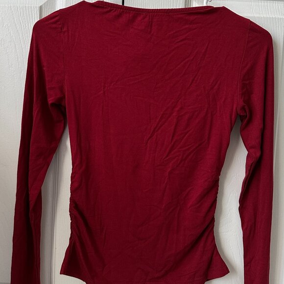 NWT White Fox Boutique Sweeter Than You Long Sleeve Top Wine Size Small - Picture 9 of 9